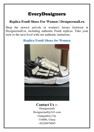 Replica Fendi Shoes For Women | Designermall.ru