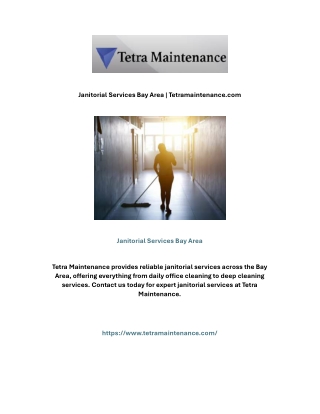 janitorial services bay area tetramaintenance com