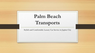 Stylish and Comfortable Luxury Car Service in Jupiter City