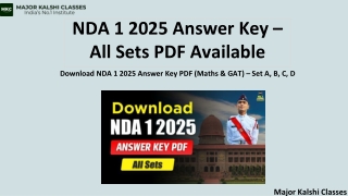 nda 1 2025 answer key all sets pdf available