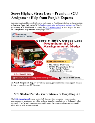 score higher stress less premium scu assignment