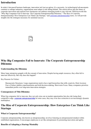 **The Future is Now: Embracing Emerging Trends in Corporate Innovation**