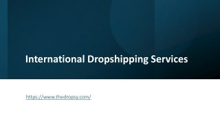 international dropshipping services