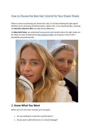 How to Choose the Best Hair Colorist for Your Dream Shade