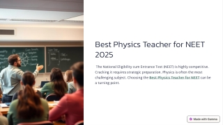 best physics teacher for neet