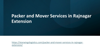 Packer and Mover Services in Rajnagar Extension