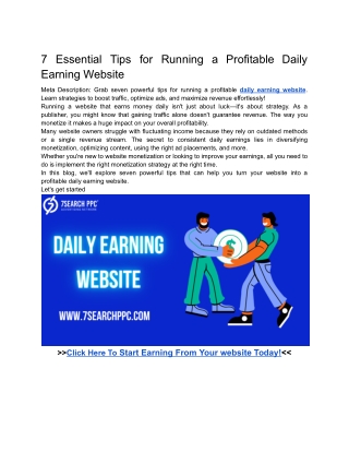 7 essential tips for running a profitable daily