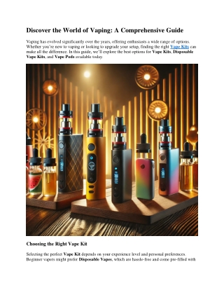 Mastering the Vape The Ultimate Vaping Handbook