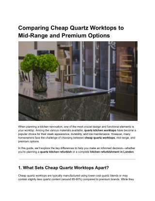 Quartz Worktops London| 44 020 83685555 | DialAWorkTop