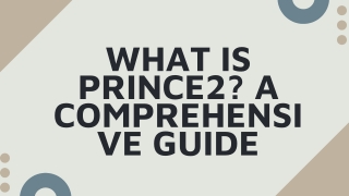 What is PRINCE2? A Comprehensive Guide