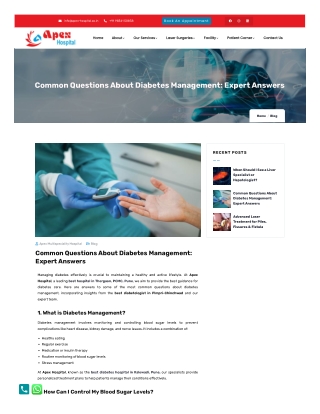 Common Questions About Diabetes Management Expert Answers