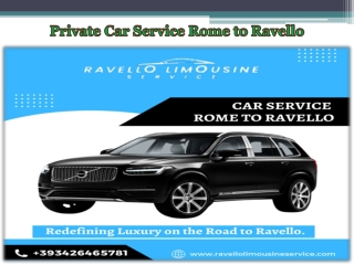 Private Car Service Rome to Ravello