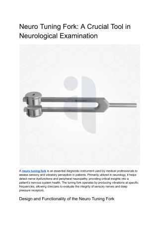 Neuro Tuning Fork
