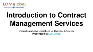 Introduction to Contract Management Services