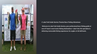 lake fork guide service premier bass fishing