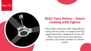 BLDC Fans Online – Smart Cooling with Fybros