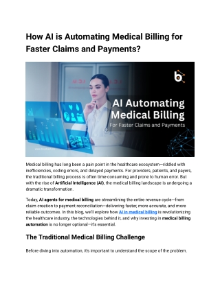 AI in Medical Billing: Faster Claims & Payments | Bluebash