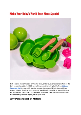 Make Your Baby's World Even More Special