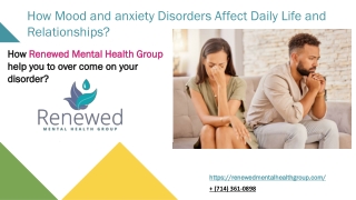 how mood and anxiety disorders affect daily life