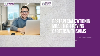 Best Specialization in MBA | High-Paying Careers at SVIMS
