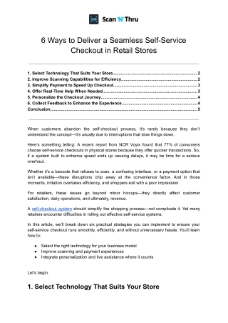 6 Ways to Deliver a Seamless Self-Service Checkout in Retail Stores