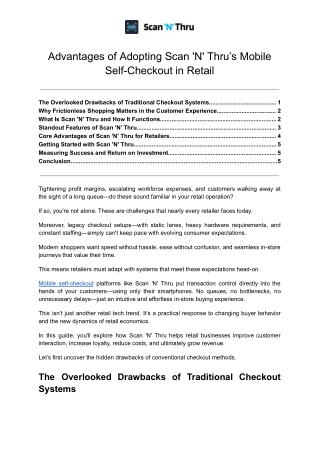 Advantages of Adopting Scan N Thru Mobile Self-Checkout in Retail