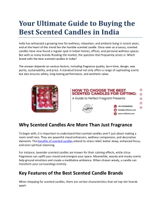 Your Ultimate Guide to Buying the Best Scented Candles in India