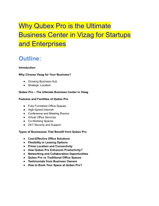why qubex pro is the ultimate business center