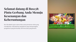 selamat datang di bos138 pintu gerbang anda