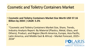 Cosmetic and Toiletry Containers Market PDF