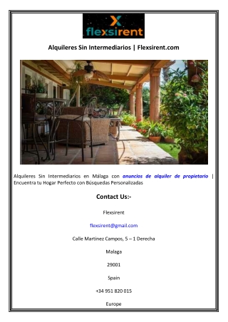 alquileres sin intermediarios flexsirent com