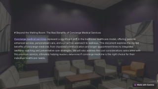 Beyond the Waiting Room The Real Benefits of Concierge Medical Services