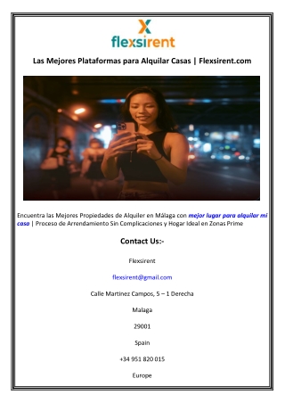 Las Mejores Plataformas para Alquilar Casas  Flexsirent.com