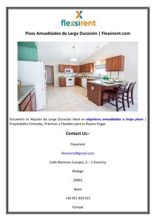 Pisos Amueblados de Larga Duración  Flexsirent.com