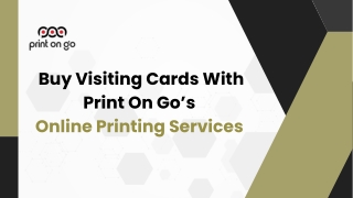 Buy Visiting Cards With Print On Go’s Online Printing Services