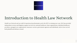Damages Expert Witness Services – Trusted Legal Support from Health Law Network