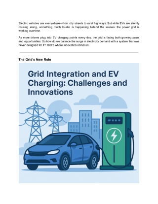 Grid Integration and EV Charging_ Challenges and Innovations