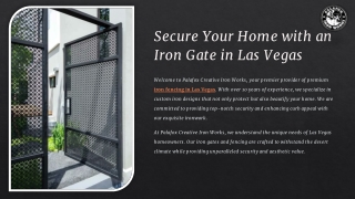 secure your home with an iron gate in las vegas