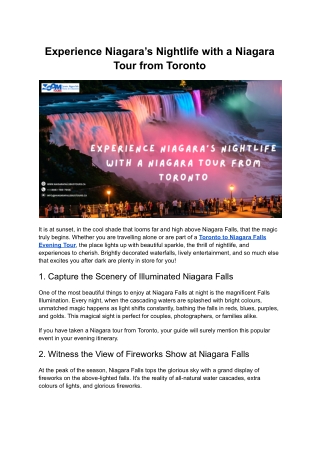 experience niagara s nightlife with a niagara