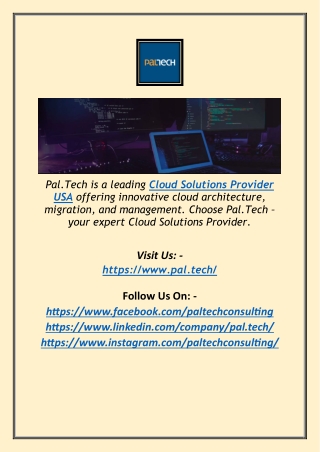 Trusted Cloud Solutions Provider USA – Pal.Tech