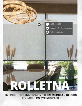 Rolletna Introduces Innovative Commercial Blinds for Modern Workspaces