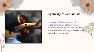 legendary music artists