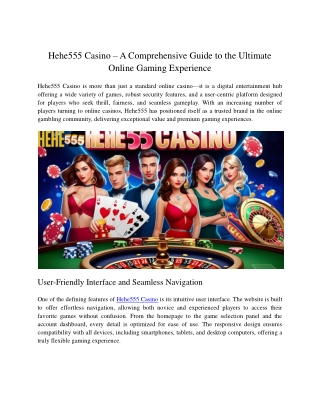 Hehe555 Casino – A Comprehensive Guide to the Ultimate Online Gaming Experience