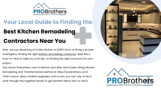 Your Local Guide to Finding the Best Kitchen Remodeling Contractors Near You