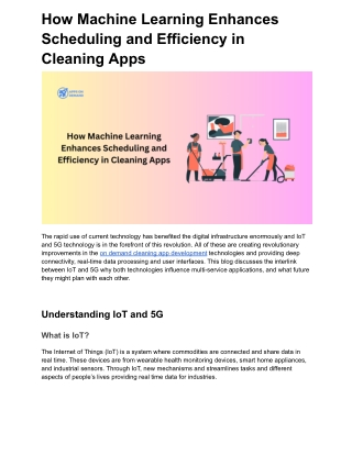 How Machine Learning Enhances Scheduling and Efficiency in Cleaning Apps