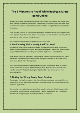 Get Your Surety Bond Online Quickly and Easily