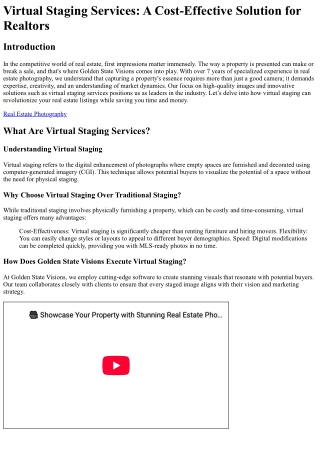 Virtual Staging Services A Cost-Effective Solution for Realtors