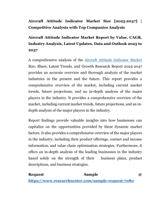 aircraft attitude indicator market size 2025 2037