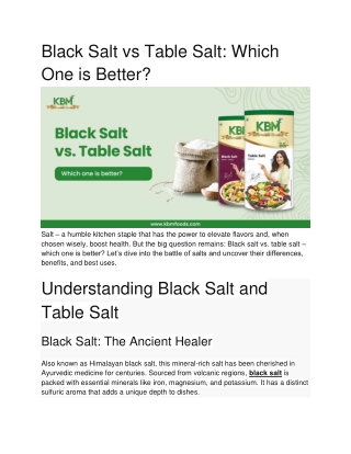 black salt vs table salt which one is better