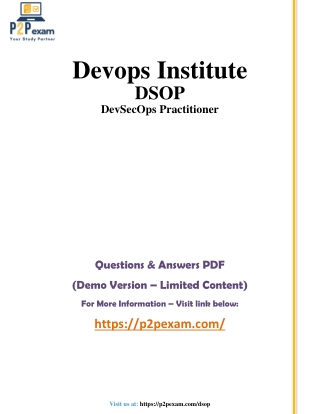 devops institute dsop devsecops practitioner